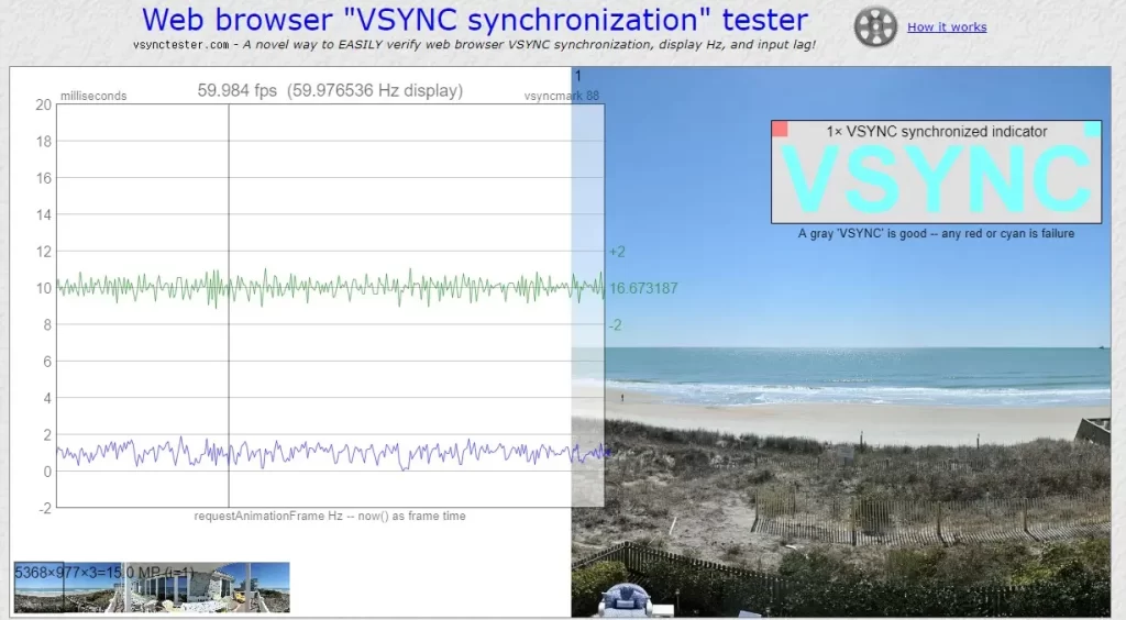 vsynctester 사이트