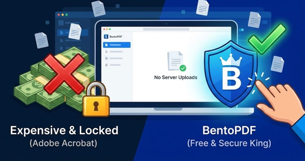 어도비는 잊으세요! 무료 & 보안 끝판왕 PDF 편집기 'BentoPDF' 추천