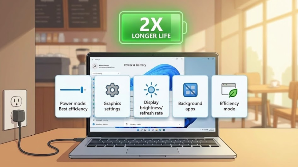 노트북 배터리 수명 2배 늘리는 윈도우 전원 설정 꿀팁 5가지