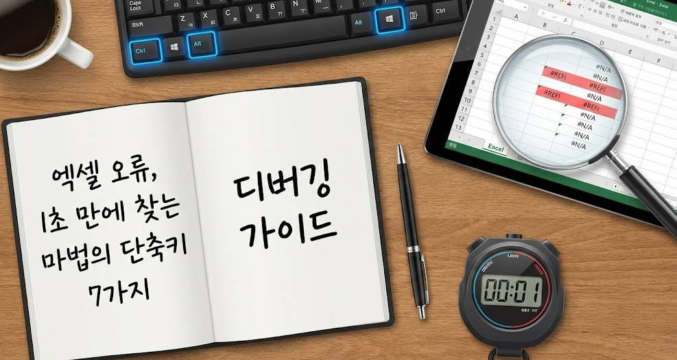 엑셀 오류 때문에 야근 확정? 이 단축키 7개면 1분 만에 퇴근각 (디버깅 노하우)