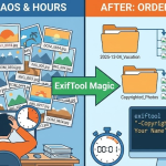 사진 1,000장 정리 1초 컷? ExifTool로 날짜, 저작권 일괄 수정하는 법