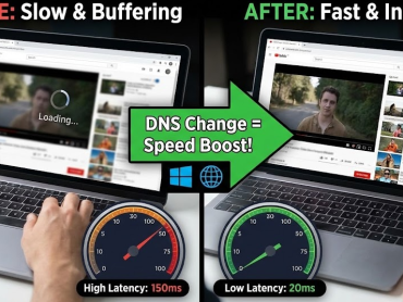 인터넷 속도 향상, 윈도우 DNS 설정 변경으로 1분 만에 해결하는 법