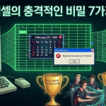 당신이 몰랐던 엑셀의 충격적인 비밀 7가지: 1900년 날짜 버그부터 e스포츠까