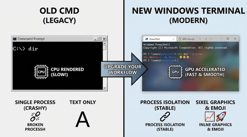 아직도 CMD 쓰시나요? 윈도우 터미널로 당장 갈아타야 할 5가지 기술적 이유