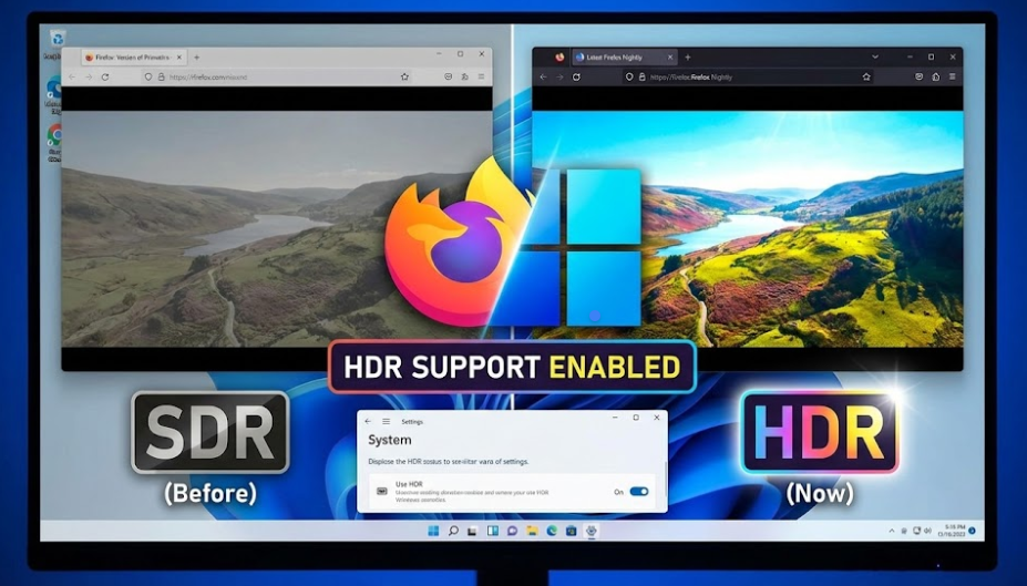 파이어폭스 윈도우 버전, 드디어 HDR 지원 시작! 설정법 및 기술 분석