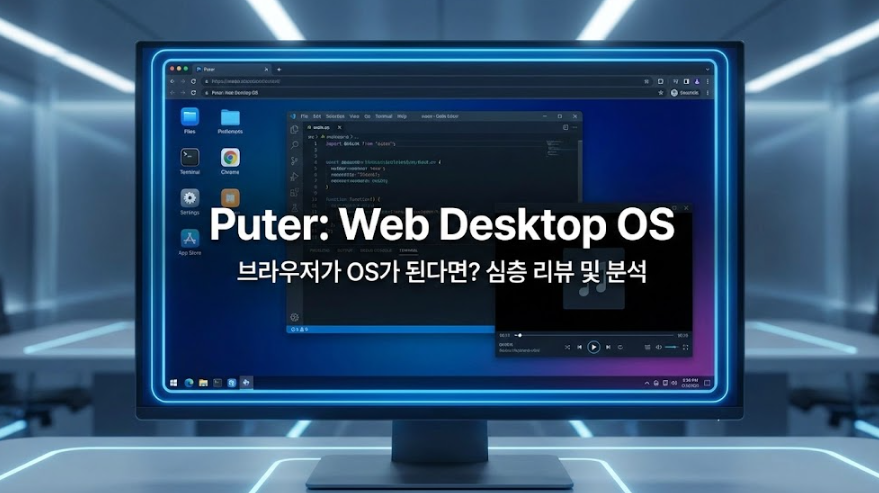 브라우저가 OS가 된다면? 웹 데스크톱 'Puter' 심층 리뷰 및 분석