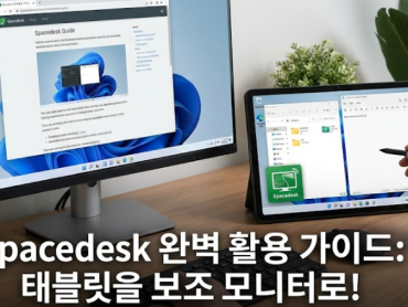 태블릿을 윈도우 보조 모니터로? 무료 앱 Spacedesk 완벽 활용 가이드