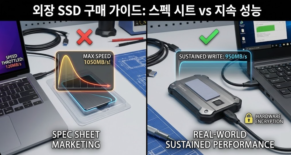 외장 SSD 구매 가이드: 스펙 시트에 속지 않고 지속 성능과 안정성 챙기는 법