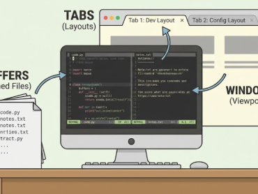 Vim 초보 탈출: 버퍼(Buffer), 윈도우, 탭(Tab) 완벽 정리 및 활용법