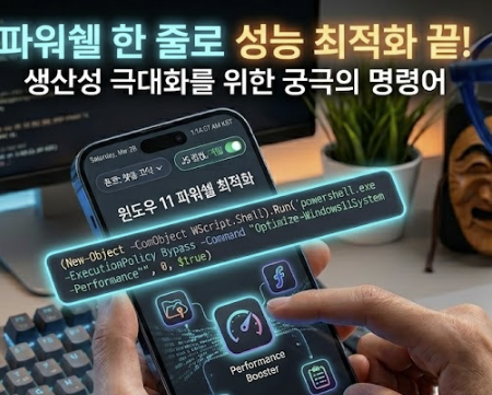 윈도우 11 성능 최적화, 파워쉘(PowerShell) 명령어 한 줄로 끝내는 비결