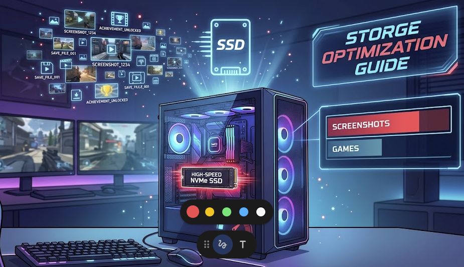 비싼 SSD에 스크린샷만 가득? 게이머를 위한 저장공간 최적화 가이드