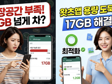 왓츠앱 저장공간 부족 해결! 17GB 넘게 차지하는 '용량 도둑' 잡는 법
