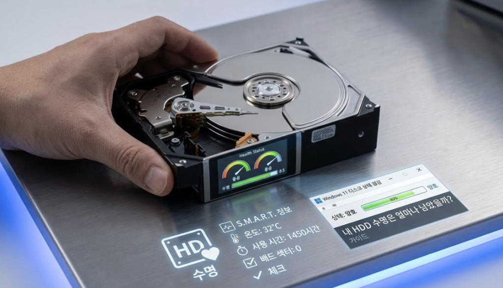 내 HDD 수명은 얼마나 남았을까? 윈도우 11 하드디스크 상태 점검 가이드
