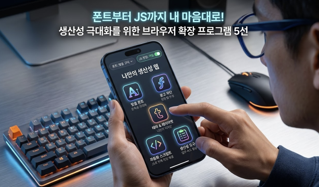 폰트부터 JS까지 내 마음대로! 생산성 극대화를 위한 브라우저 확장 프로그램 5선