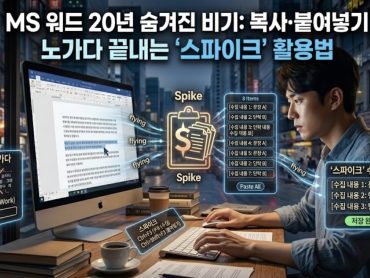 MS 워드 20년 숨겨진 비기: 복사·붙여넣기 노가다 끝내는 '스파이크' 활용법