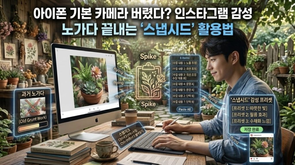 아이폰 기본 카메라 버렸다? 인스타그램 감성 폭발하는 스냅시드 활용법