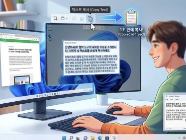 윈도우 11 캡처 도구의 변신! 이미지 속 텍스트 1초 만에 복사하는 법