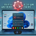누가 내 PC를 훔쳐봤을까? 윈도우 11 로그인 실패 기록 확인법