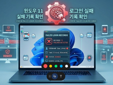 누가 내 PC를 훔쳐봤을까? 윈도우 11 로그인 실패 기록 확인법