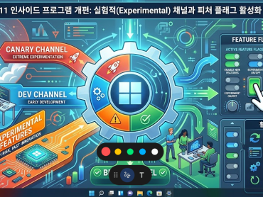 윈도우 11 인사이드 프로그램 개편: 실험적(Experimental) 채널과 피처 플래그 활성화 가이드