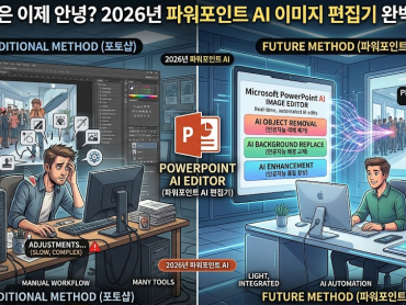 포토샵은 이제 안녕? 2026년 파워포인트 AI 이미지 편집기 완벽 분석