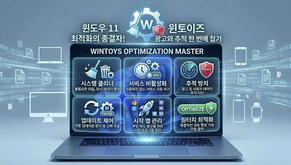 윈도우 11 최적화의 종결자! 윈토이즈(Wintoys)로 광고와 추적 한 번에 잡기