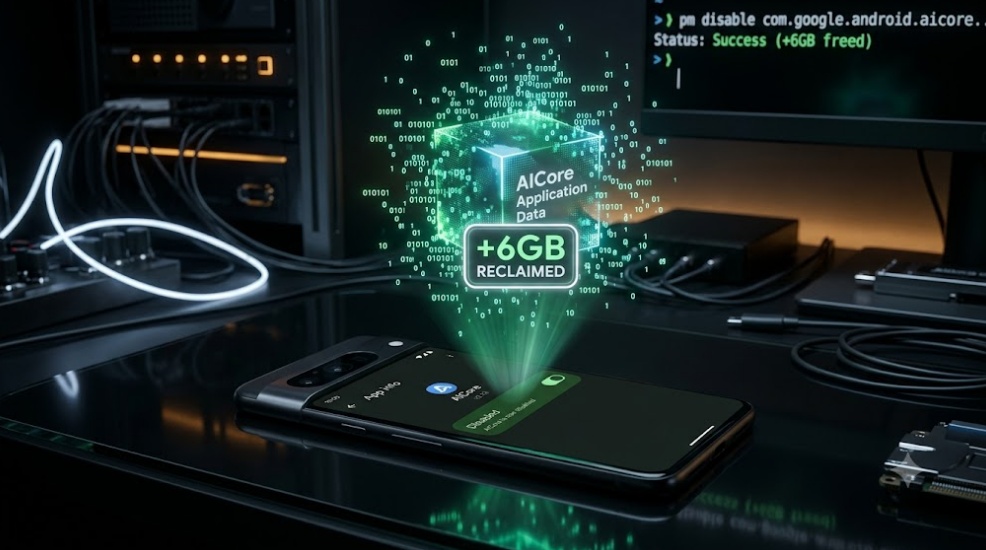 기기 내부의 침묵하는 스토리지 괴물: 안드로이드 'AICore' 비활성화로 6GB 여유 공간 확보하기